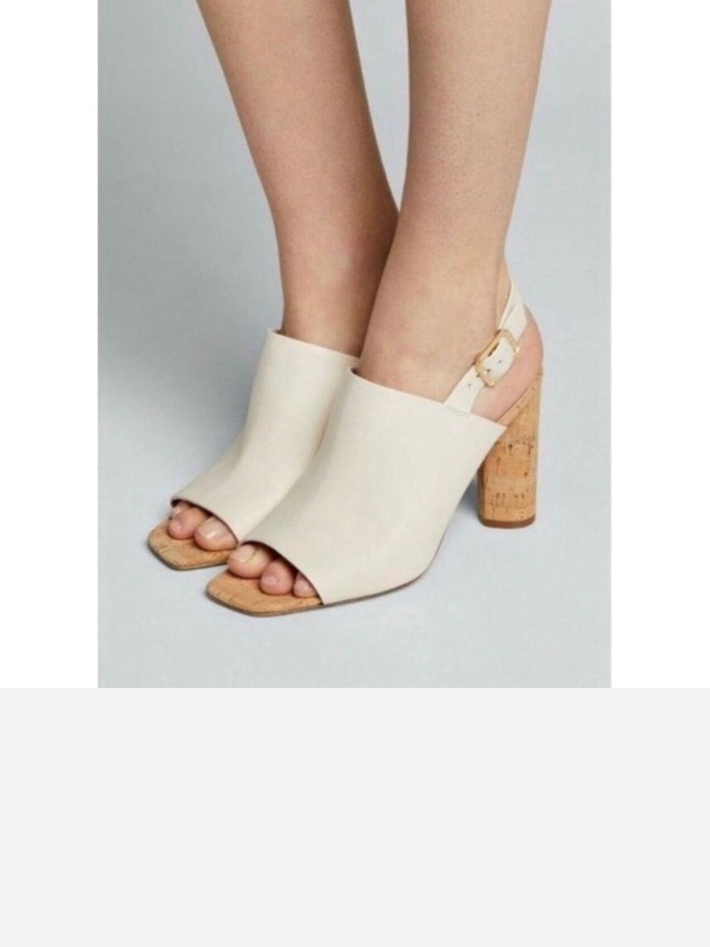 Veronica Beard Bodhi Cream Slingback Open-Toe Heels Size 12